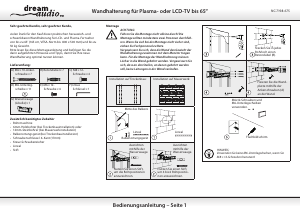 Bedienungsanleitung Dream Audio NC-7198-919 Wandhalterung