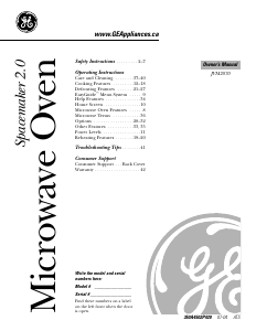 Manual GE JVM2070WHC Microwave