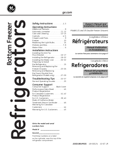 Manual GE PGSS5PJXSS Fridge-Freezer