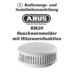 Manual Abus RM20 Smoke Detector