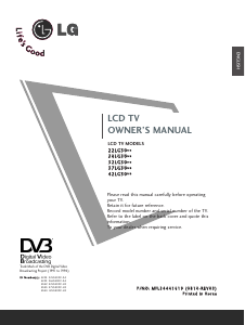 Manual LG 37LG300C LCD Television