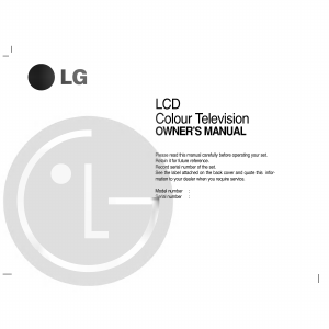 Handleiding LG RZ-14LA60 LCD televisie