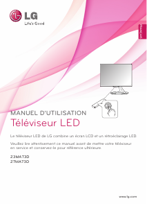 Mode d’emploi LG 27MA73D-PZ Téléviseur LED
