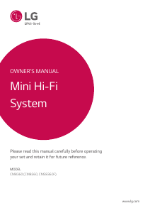 Handleiding LG CM8360 Stereoset