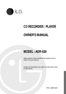 Manual LG ADR-620 CD Player