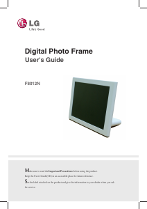 Manual LG F8012N-WN Digital Photo Frame