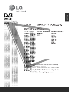 Bruksanvisning LG 42PQ3500 Plasma TV