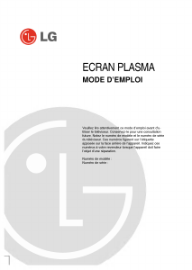Mode d’emploi LG 42PM3MV Téléviseur plasma