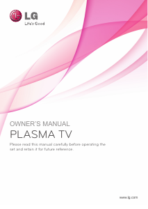 Manual LG 50PZ850 Plasma Television