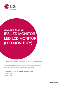 Manual LG 22MB67PY-B LED Monitor