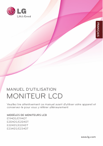 Mode d’emploi LG E2340S-PN Moniteur LCD