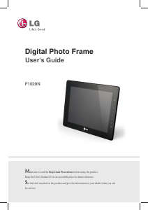 Manual LG F1020N-PN Digital Photo Frame