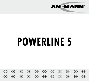 Bruksanvisning Ansmann Powerline 5 Batteriladdare