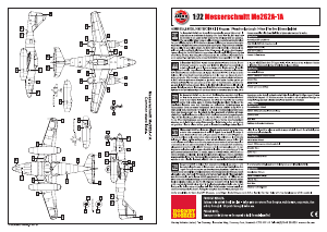Manual Airfix set A03088 Model Kits Messerschmitt Me262A-1A