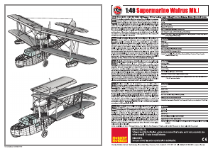 Manual Airfix set A09183 Model Kits Supermarine Walrus Mk.I