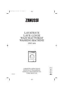 Manual Zanussi ZWF 1650 Washing Machine