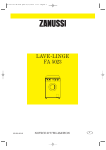 Mode d’emploi Zanussi FA 5023 Lave-linge