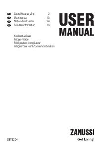 Manual Zanussi ZBT3204 Fridge-Freezer