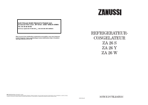 Mode d’emploi Zanussi ZA26W Réfrigérateur combiné