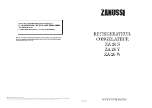 Mode d’emploi Zanussi ZA26Y Réfrigérateur combiné