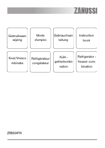 Bedienungsanleitung Zanussi ZRB634FW Kühl-gefrierkombination