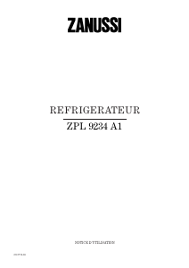 Mode d’emploi Zanussi ZPL9234A1 Réfrigérateur