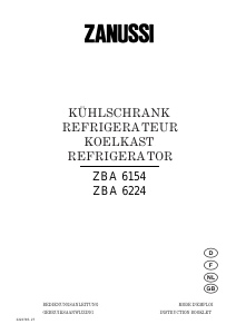 Manual Zanussi ZBA6224 Refrigerator