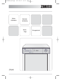 Mode d’emploi Zanussi ZTA 245 Sèche-linge