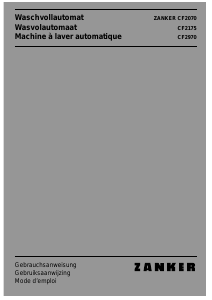 Mode d’emploi Zanker CF2070 Lave-linge