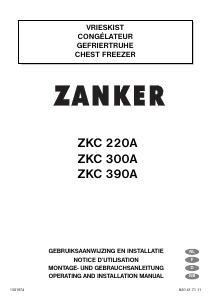 Mode d’emploi Zanker ZKC220A Congélateur