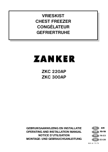 Mode d’emploi Zanker ZKC300AP Congélateur