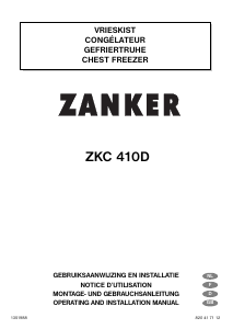 Mode d’emploi Zanker ZKC410D Congélateur