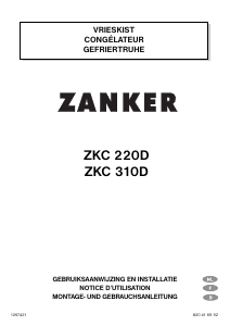 Mode d’emploi Zanker ZKC220D Congélateur