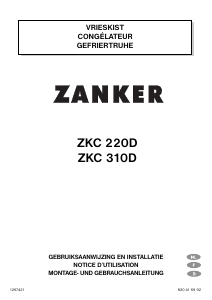 Mode d’emploi Zanker ZKC310D Congélateur