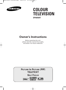 Manual Samsung SP-43H3HT Television