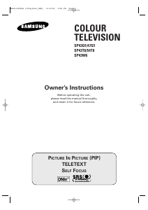 Manual Samsung SP-47Q1HE Television