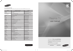 Manual Samsung PS50B535S2W Plasma Television