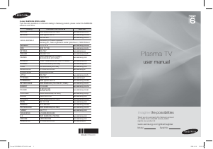 Manual Samsung PS50A676T1W Plasma Television