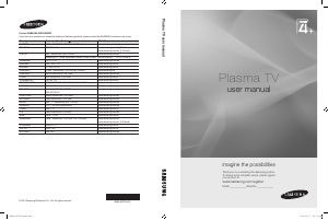 Manual de uso Samsung PS50C450B1W Televisor de plasma