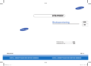 Bruksanvisning Samsung DTB-P850V Digitalmottagare