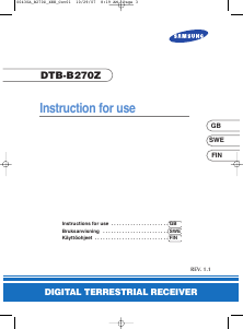 Handleiding Samsung DTB-B270Z Digitale ontvanger