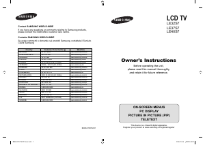 Manuale Samsung LE37S73BD LCD televisore