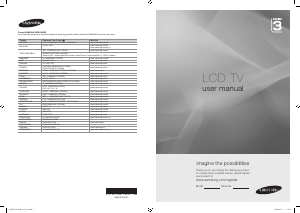 Manual Samsung LE26B355F1W LCD Television