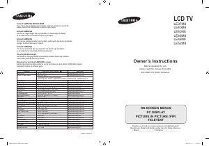 Manual Samsung LE40M86BC LCD Television