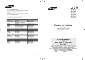 Manual Samsung LE46N87BC LCD Television