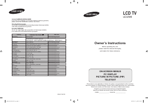 Bruksanvisning Samsung LE37M86BC LCD TV