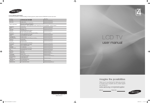 Manual Samsung LE40A447T2W LCD Television