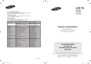 Manual Samsung LE40R86BC LCD Television