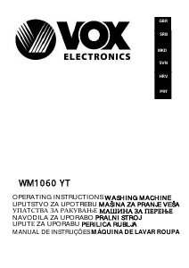 Manual Vox WM1060-YT Máquina de lavar roupa