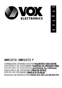 Priročnik Vox WM1072Y Pralni stroj